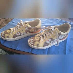 Coach Floral Sneakers - Yellow and Brown